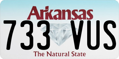 AR license plate 733VUS