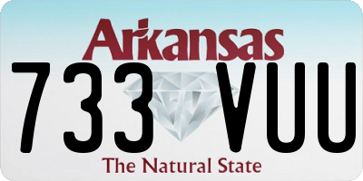 AR license plate 733VUU