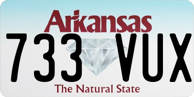 AR license plate 733VUX