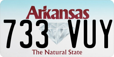 AR license plate 733VUY