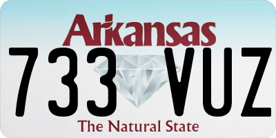 AR license plate 733VUZ