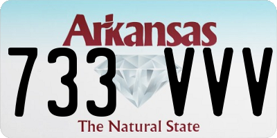 AR license plate 733VVV