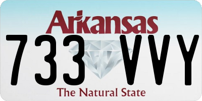 AR license plate 733VVY