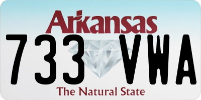 AR license plate 733VWA