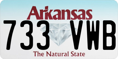 AR license plate 733VWB