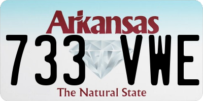 AR license plate 733VWE