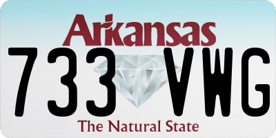 AR license plate 733VWG