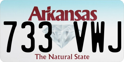AR license plate 733VWJ