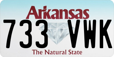 AR license plate 733VWK