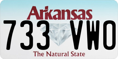 AR license plate 733VWO