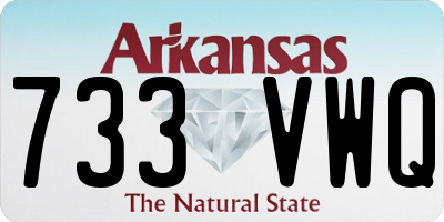 AR license plate 733VWQ