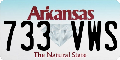 AR license plate 733VWS
