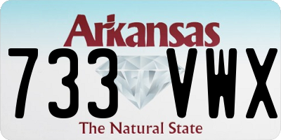 AR license plate 733VWX