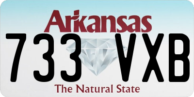 AR license plate 733VXB