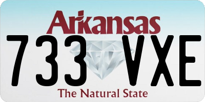 AR license plate 733VXE
