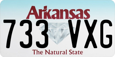 AR license plate 733VXG