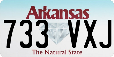 AR license plate 733VXJ