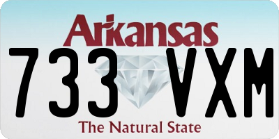 AR license plate 733VXM