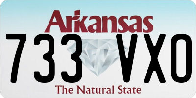 AR license plate 733VXO