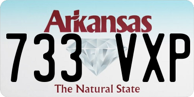 AR license plate 733VXP