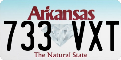 AR license plate 733VXT