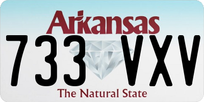 AR license plate 733VXV