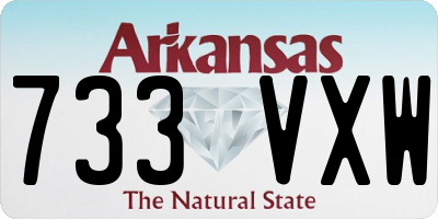AR license plate 733VXW