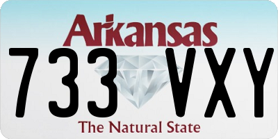 AR license plate 733VXY