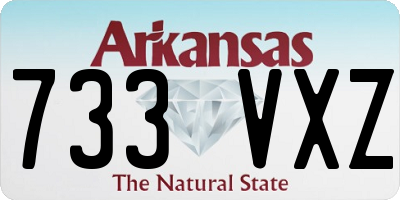 AR license plate 733VXZ