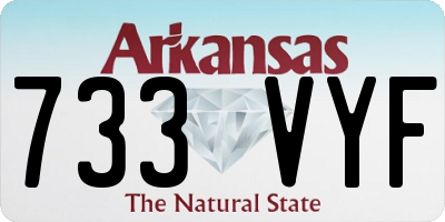 AR license plate 733VYF