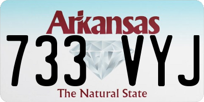 AR license plate 733VYJ