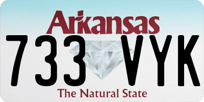AR license plate 733VYK