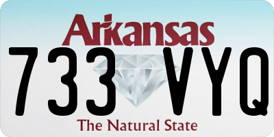 AR license plate 733VYQ