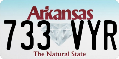 AR license plate 733VYR