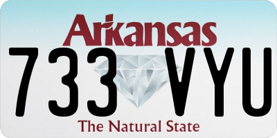 AR license plate 733VYU