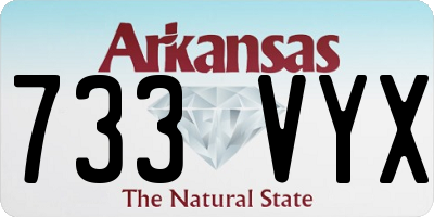 AR license plate 733VYX