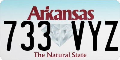 AR license plate 733VYZ