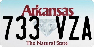 AR license plate 733VZA
