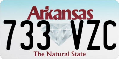 AR license plate 733VZC