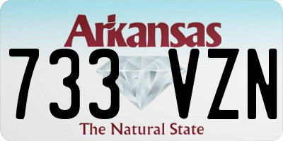 AR license plate 733VZN