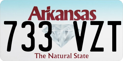 AR license plate 733VZT