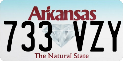 AR license plate 733VZY