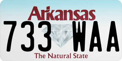 AR license plate 733WAA