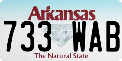 AR license plate 733WAB