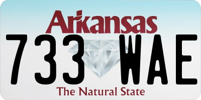 AR license plate 733WAE