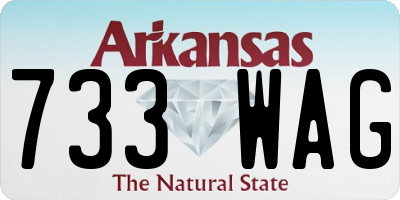 AR license plate 733WAG