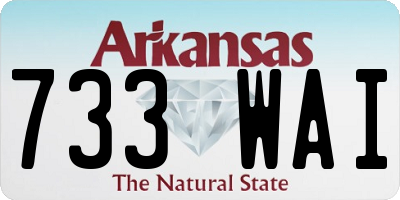 AR license plate 733WAI