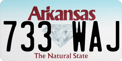 AR license plate 733WAJ
