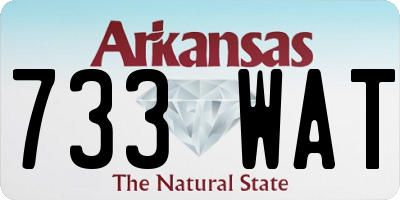AR license plate 733WAT