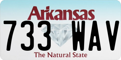 AR license plate 733WAV